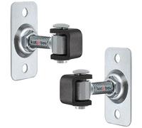 KOTARBAU Bisagras de puerta ajustables M12, acero galvanizado S235JR, 2 agujeros, rectangular