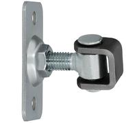 KOTARBAU® Bisagras de puerta ajustables M12 para atornillar rectangulares 2 agujeros S235JR acero galvanizado bisagras de puerta plateadas ajustables bisagra puerta bisagra puerta puerta