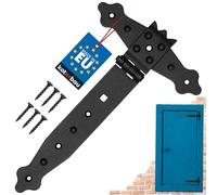KOTARBAU® Bisagras de puerta en T 200 mm, Bisagra de acero inoxidable negra, Herraje para puertas de jardín, cobertizo, granero, Bisagra para puertas abatibles, Estilo rústico, Bisagra decorativa