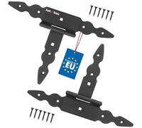 KOTARBAU® Bisagras en T (2 unidades, 150 mm, acero con recubrimiento en polvo, 2 unidades, para puerta de madera, bisagras, para cargas pesadas, herrajes, puerta de jardín, bisagras de puerta