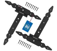 KOTARBAU® Bisagras en T (2 unidades, 250 mm, 250 mm, acero pulverizado, para puerta de jardín, bisagras, para puertas de carga, para cargas pesadas)