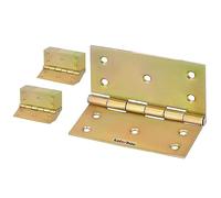 KOTARBAU® Bisagras para puerta (10 unidades, 100 mm x 100 mm), color amarillo