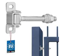 KOTARBAU® Bisagras Para Puertas - Acero - 115 mm M12 - Plata - Bisagra Ajustable Para Puerta De Jardín - Con Placa De Montaje - Para Cancelas Y Portones - Bisagras Regulables