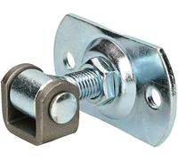 KOTARBAU® Bisagras regulables con rosca para regular y placa para fijar, Bisagra M16, Bisagras ajustables de acero inoxidable, Bisagra para cancelas, Bisagra con placa y perno roscado M16