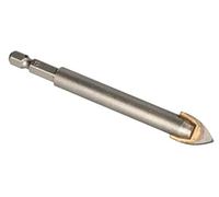 KOTARBAU® Broca para taladrar vidrio y azulejos de cerámica, 12 mm, Punta de carburo de tungsteno en forma de diamante, Broca para cristal, Vástago hexagonal, Punta de lanza