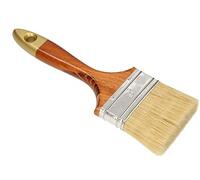 KOTARBAU® Brocha Plana con cerdas Naturales, 75 mm, Pincel para Pintura, Barniz o Esmalte, Brocha con Mango de Madera, Acabado Suave y Uniforme