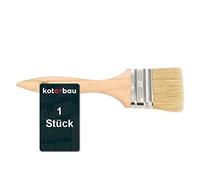 KOTARBAU® Brocha plana con mango de madera, 63 mm, Pincel para barnizar, esmaltar, Brocha para aplicar lacas, aceites, pinturas, Brocha con cerdas resistentes, Acabado suave y uniforme
