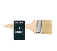 KOTARBAU® Brocha Plana con Mango de Madera, 76 mm; Pincel para barnizar, esmaltar, Brocha para aplicar lacas, aceites, Pinturas, Brocha con cerdas Resistentes, Acabado Suave y Uniforme