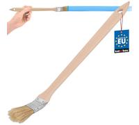 KOTARBAU® Brocha Plana para radiador con Mango de Madera, 25 mm, Pincel en Forma Curva, acodada, Mango Plano y Alargado para Superficies de dificil Acceso, Brocha para radiadores