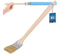 KOTARBAU® Brocha Plana para radiador con Mango de Madera, 36 mm, Pincel en Forma Curva, acodada, Mango Plano y Alargado para Superficies de dificil Acceso, Brocha para radiadores