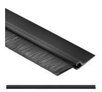 KOTARBAU® Burlete bajo puerta con pelo 100 cm, Burlete pelo para puerta, Burlete negro autoadhesivo, Bajo puerta de PVC adhesivo 1 metro, Tira aislante, Burlete de pelo, Burlete de cepillo