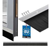 KOTARBAU® Burlete Cepillo Puerta - 1 m - Protector Bajo Puerta Exterior - 60 mm - Burlete Bajo Entrada Aluminio - Insectos - Larga Duración - Fácil Montaje - Atornillable