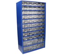 KOTARBAU® Caja de almacenamiento, Organizador de taller, 306 x 551 x 150 mm, Organizador de piezas pequeñas, Metal, 48 cajones/compartimientos, Caja de clasificación, Caja de herramientas, tornillos
