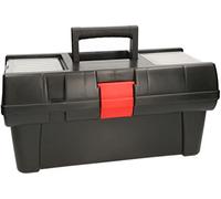 KOTARBAU® Caja de herramientas 16" 40 cm, Caja herramientas plástico resistente, Portaherramientas extraíble, Organizador, Asa de transporte, Maletín para herramientas, 2 organizadores en la tapa