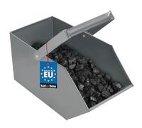 KOTARBAU® Caja para cenizas, Recipiente con asa, Accesorio de chimenea, Ideal para transportar ceniza, leña o carbón, Cubo de cenizas, Bandeja, Ideal para estufa chimenea barbacoa, Acero galvanizado