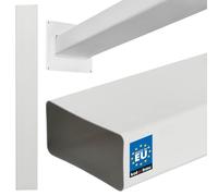 KOTARBAU® Canal plano de 120 mm x 60 mm, conducto de ventilación de plástico, 100 cm de longitud, sistema de canales planos eficientes para una ventilación óptima, canal plano, conducto de extracción,