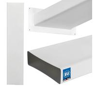 KOTARBAU® Canal plano de 204 mm x 60 mm, conducto de ventilación de plástico, 100 cm de longitud, sistema de canales planos eficientes para una ventilación óptima, canal plano, conducto de extracción,
