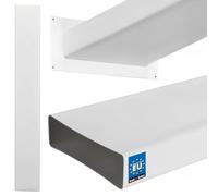 KOTARBAU® Canal Plano de 204 mm x 60 mm, conducto de ventilación de plástico, 150 cm de Longitud, Canal Plano eficiente, conducto de extracción, Color Blanco, Sistema de Canal Plano