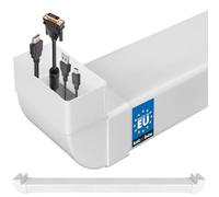 KOTARBAU® Canaleta para Cables - Tapa Cables Pared - PVC - 120 x 60 mm - 163 cm - Blanco - Oculta Cable - Fácil Montaje