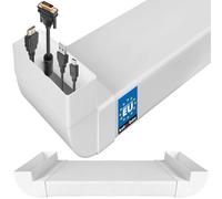 KOTARBAU® Canaleta para Cables - Tapa Cables Pared - PVC - 204 x 60 mm - 63 cm - Blanco - Oculta Cable - Fácil Montaje
