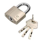 KOTARBAU® Candado de latón reforzado 40 mm, Candado antirrobo, Candado de latón macizo con grillete de acero templado, Candado de seguridad, Protección antirobo, Candado con 3 llaves