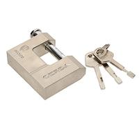 KOTARBAU® Candado rectangular monoblock 70 mm, Candado de alta seguridad, Candado con 3 llaves con cuerpo de latón y arco de acero endurecido, Candado de llave, Candado resistente antirobo, Monobloque