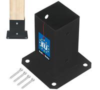 KOTARBAU® - Casquillo atornillable, 70 x 70 mm, poste cuadrado de madera, casquillo de suelo, soporte para vallas, placa de suelo, soporte para postes, ancla, galvanizado en caliente, con