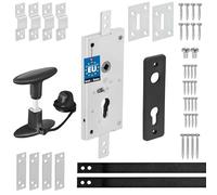 KOTARBAU® Cerradura para Puertas de Garaje batientes, Puertas de almacenes, rejas, Cerradura de embutir, Cerradura para Puertas y portones 60 mm, Cerradura Vertical - Juego Completo