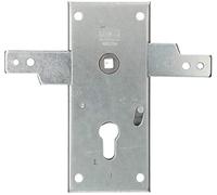 KOTARBAU® Cerradura para puertas de garaje batientes, puertas de entrada a almacenes, rejas, Cerradura de embutir, Cerradura para puertas y portones 60 mm, Cerradura para portones y puertas de acceso