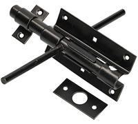 KOTARBAU® Cerrojo de perno con barra transversal 150/16, Pasador de seguridad tipo corredera con doble varilla, Pasador negro, Pestillo para puertas y portones, Cerrojo puerta, Perno de pivote