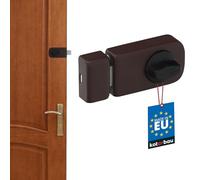 KOTARBAU® Cerrojo de Puerta Adicional 50 mm, Marrón, Cerrojo con pomo Giratorio, Cerrojo de Seguridad, Cerrojo sin Cilindro, Cerradura de sobreponer, Cerradura Adicional Puerta