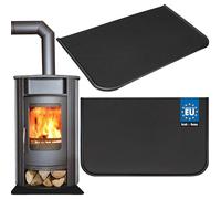 KOTARBAU® Chapa para Chimenea 50x30cm, Alfombrilla Protectora para Chimenea | Protector Suelo Chimenea de Acero, Protector Suelo Estufa Leña, Resistente al Calor, Acero con Recubrimiento en Polvo, Negro