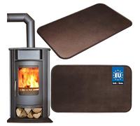 KOTARBAU® Chapa para Chimenea 80x60cm, Alfombrilla Protectora para Chimenea | Protector Suelo Chimenea, Protector Suelo Estufa Leña, Resistente al Calor, Acero con Recubrimiento en Polvo, Cobre Antiguo