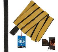 KOTARBAU® Cinta Chimenea Alta Temperatura - Fibra De Vidrio - 20 x 3,5mm - Negro - Junta Cristal Chimenea - 2.5 m - Cinta Ignifuga para Chimeneas - Resistente Al Calor - Junta Puerta Estufa de Pellets