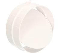 KOTARBAU® Conector con válvula antirretorno, Tubería de conducto, 150 mm, Plástico para Sistema de Ventilación, Tubo de plastico, Conducto, Tubo redondo, Conexión de tubos, Blanco, Valvula antiretorno