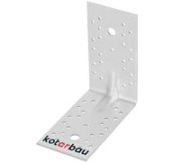 KOTARBAU® Conectores En Ángulo - Acero Galvanizado - 150 x 150 x 80 mm - Plata - Escuadras Metálicas - 90 Grados - Escuadras Para Madera - Fácil Montaje - Resistente A La Corrosión