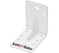 KOTARBAU® Conectores En Ángulo - Acero Galvanizado - 90 x 90 x 65 mm - Plata - Escuadras Metálicas - 90 Grados - Escuadras Para Madera - Fácil Montaje - Resistente A La Corrosión
