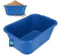 KOTARBAU® Cubo de mortero cuadrado de 55 l, color azul, de plástico, para mortero, para comida, para construcción, cubo de mortero, barril de cocina, cubo de comida, cubo de albañilería, bandeja para