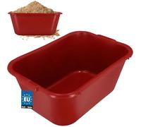 KOTARBAU® Cubo de mortero cuadrado de 55 l, color rojo, de plástico, para mortero, para comida, para construcción, cubo de mortero, barril de cocina, cuadrado, para albañilería