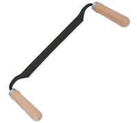 KOTARBAU® Cuchillo de Tracción - Cuchillo de Tracción Recto - Acero al Carbono - 220 mm - Negro - Desbastadora Manual - Herramienta para Madera - con Mango de Madera Ergonómico