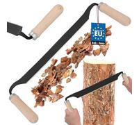 KOTARBAU® Cuchillo de Tracción - Cuchillo de Tracción Recto - Acero al Carbono - 280 mm - Negro - Desbastadora Manual - Herramienta para Madera - con Mango de Madera Ergonómico