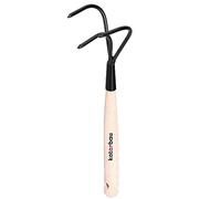KOTARBAU® Cultivador de Mano para jardín, Aireador Manual 3 Dientes curvos, Mango de Madera, Herramienta de jardinería para mullir y airear la Tierra, Garra de jardín, Extirpador, Rastrillo pequeño