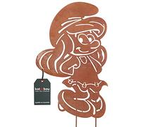 KOTARBAU® Decoración de jardín, figuras de óxido, 55 cm, enano, decoración de Navidad, jardín, Ecorost, para exteriores, óxido
