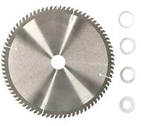 KOTARBAU® Disco de corte para madera, 80 dientes, Ø 250 mm, Disco de cierra circular, Hoja de sierra, Discos de corte, Hojas de sierra de acero duro, Incluye 4 anillos de reducción