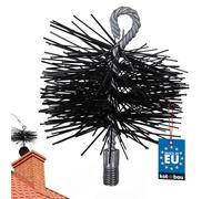 KOTARBAU® Erizo, Cabezal Deshollinador, Ø 100 mm, Cepillo Redondo de PCV, Cepillo de plástico para chimeneas, Accesorio para Limpieza de chimeneas, Rosca M12, con Anilla, para Materiales sensibles