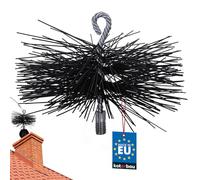 KOTARBAU® Erizo, Cabezal Deshollinador, Ø 175 mm, Cepillo Redondo de PCV, Cepillo de plástico para chimeneas, Accesorio para Limpieza de chimeneas, Rosca M12, con Anilla, para Materiales sensibles