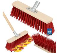 KOTARBAU® Escoba - 33 cm - Natural - Cepillo Barrendero - Jardín de Escoba Exterior - Escobon de Barrer - sin Mango - Cepillo Industrial - Madera PVC