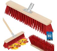 KOTARBAU® Escoba - 43 cm - Natural - Cepillo Barrendero - Jardín de Escoba Exterior - Escobon de Barrer - sin Mango - Cepillo Industrial - Madera PVC