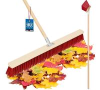 KOTARBAU® Escoba - 85 cm - Natural - Cepillo Barrendero - Jardín de Escoba Exterior - Escobon de Barrer - con Mango - Cepillo Industrial - Madera PVC