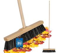 KOTARBAU® Escoba - Cepillo Barrendero - 35 cm - Escobon de Barrer - con Mango de Madera - Escoba Dura - Cepillo Industrial - Madera - Marrón